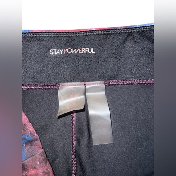 Calia Women's Energize Printed 7/8 Cropped Leggings - Size XL - Burgundy - Picture 4 of 6